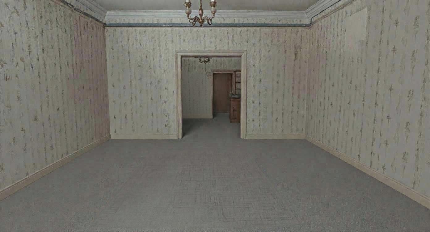 Leere Wohnung nach der Entrümpelung